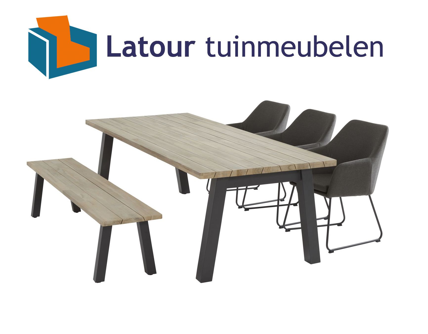 4 Seasons Outdoor amora tuinset teak tafel