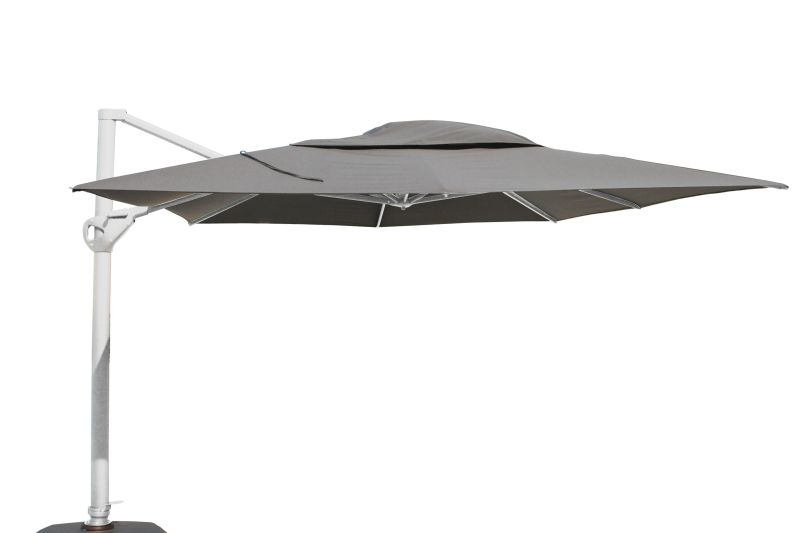 legering sieraden enkel 4 Seasons Outdoor Hacienda parasol 300 x 400 cm mid-grey, wit frame kopen?  | Latour Tuinmeubelen