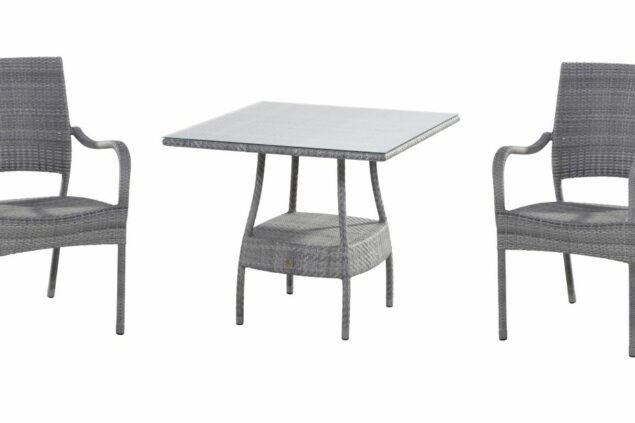 4 Seasons Outdoor Dover dining set pebble
