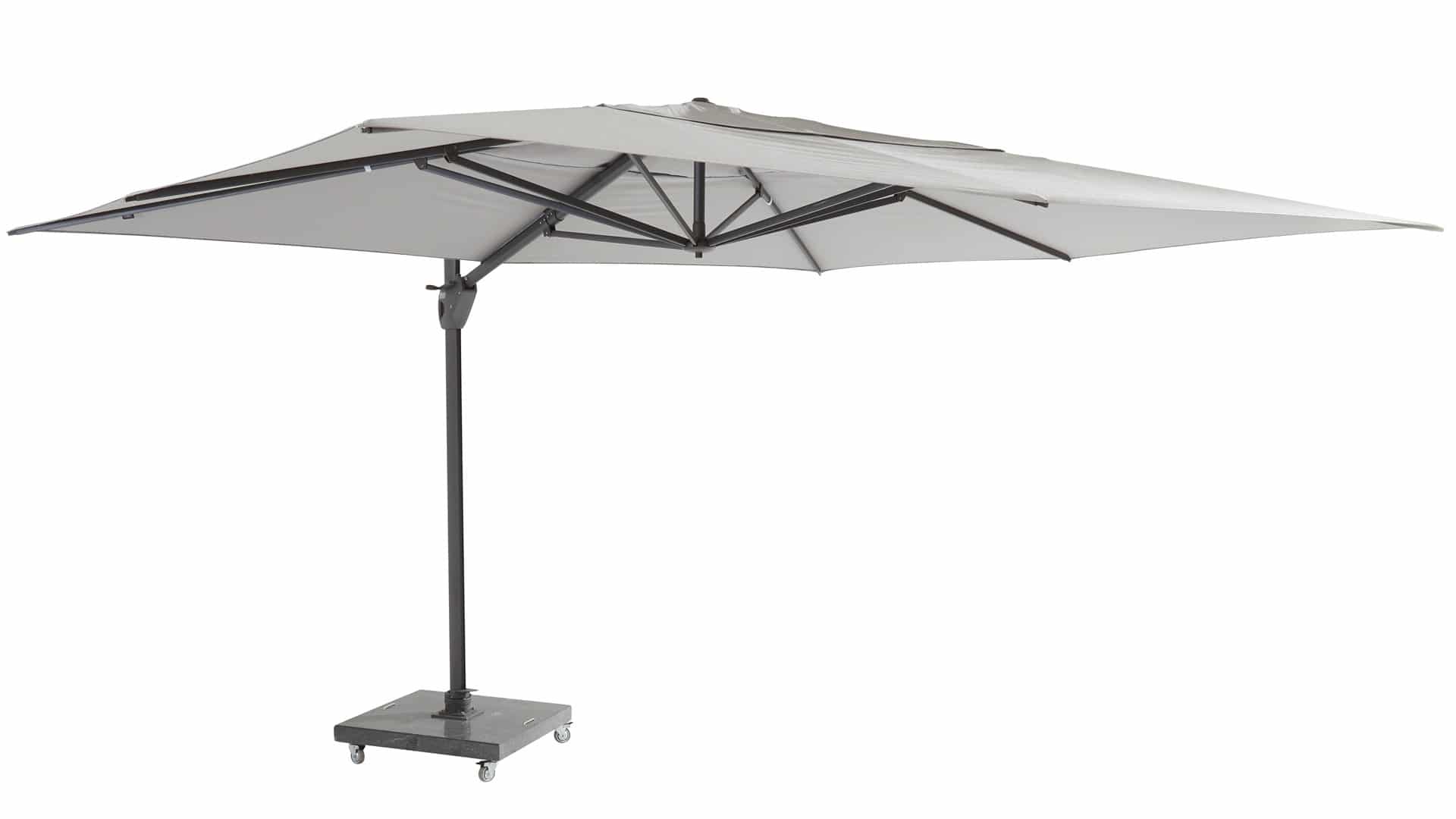 Vertrappen alledaags Fluisteren 4 Seasons Outdoor Hacienda parasol 300 x 400 cm mid-grey, antraciet frame  kopen? | Latour Tuinmeubelen