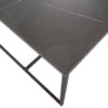 Quatro tafel 220 x 95 cm met keramisch antraciet marmer look tafelblad detail