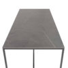 Quatro tafel 220 x 95 cm met keramisch antraciet marmer look tafelblad perspectief