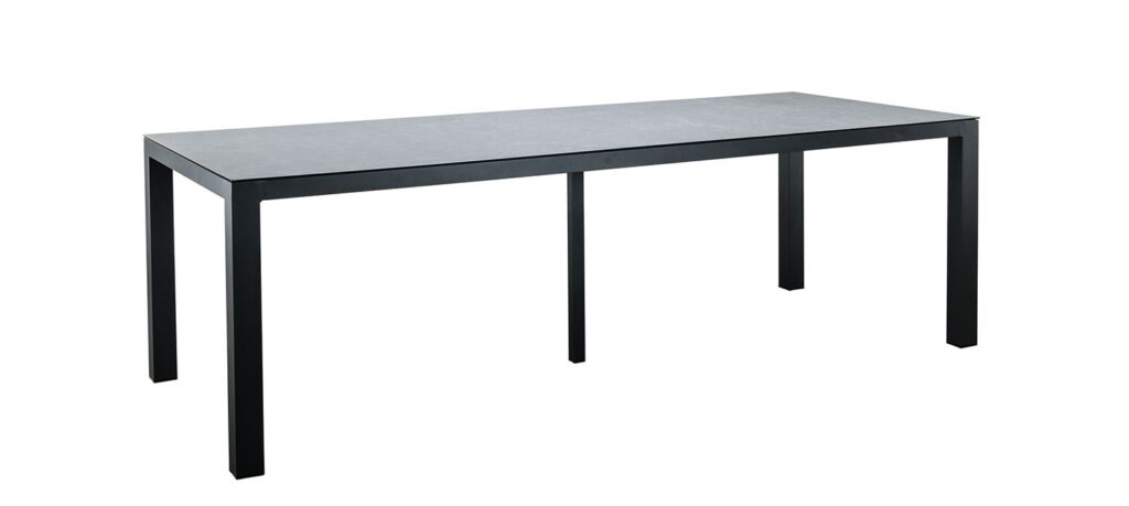 Suns Vario tafel hpl tafelblad antraciet frame 240 cm Latour Tuinmeubelen