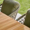 SUNS Nappa diningset forest green met Rialto tafel detail
