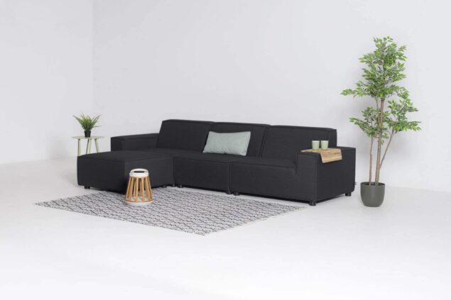 Flow. Cube chaise loungebank sooty