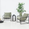 Flow Loft loungechair aluminium leaf