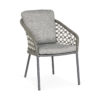 Suns Nappa dining chair macrame weaving carbongrey