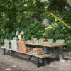 Suns Vasto dining table with Jane solar lamp