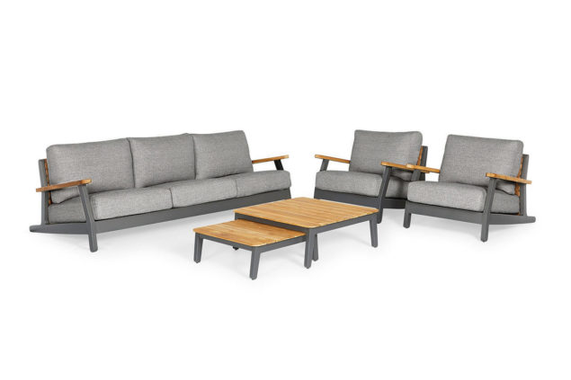 Suns Siena sofa + 1 stoel 4-delig light antracite *Showroommodel*