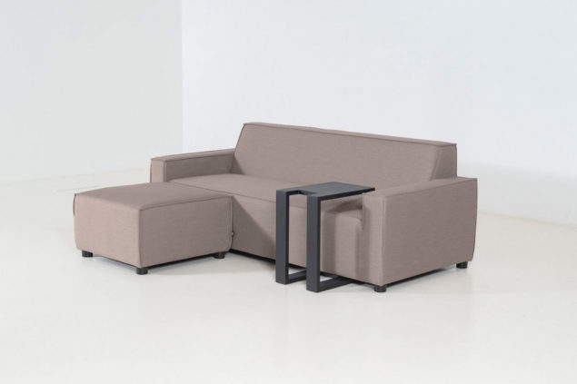 Flow. Club chaise sofa taupe chiné