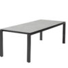 Goa table anthracite with hpl top light grey 160 x 95 cm