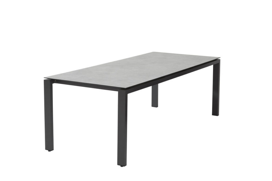 Goa table anthracite with hpl top light grey 160 x 95 cm