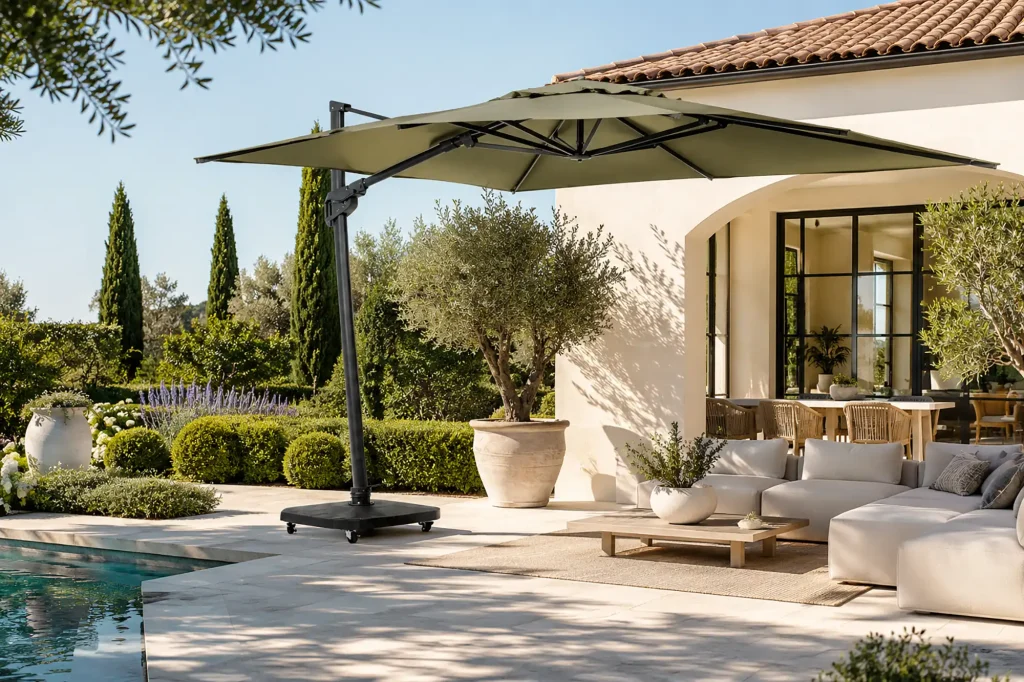 Suns Palmoli parasol 300 x 300 cm forest green
