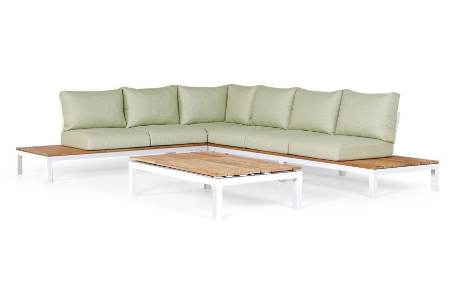 SUNS Memphis loungeset softgreen met wit frame