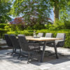 4 Seasons Outdoor Primavera dining set antraciet met Ambassador tafel 240 cm