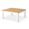 Suns Malmo loungetafel aluminium met teak blad 90 x 90 x 35 cm