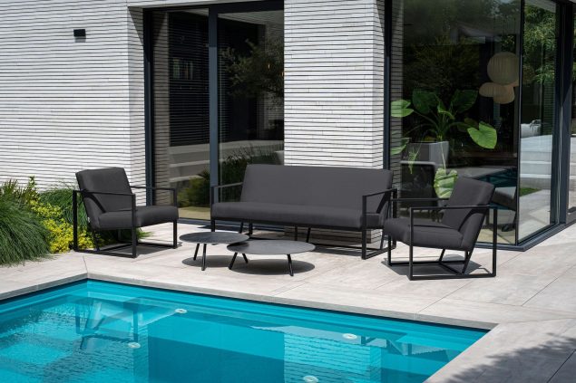 Flow. Lush stoel-sofa set sooty