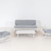 Flow. Lush stoel-sofa set lead chiné
