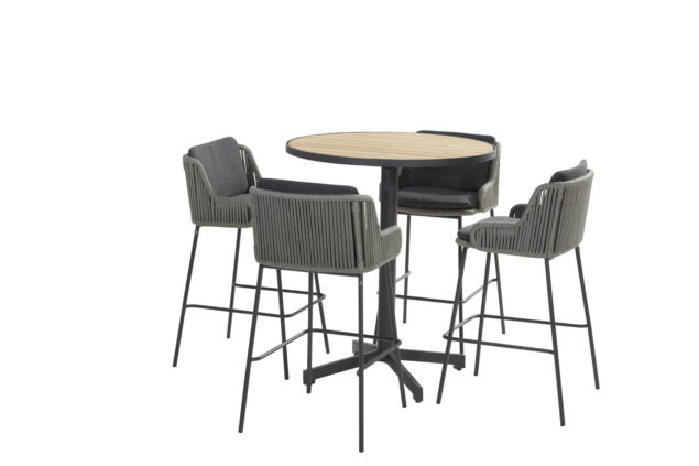 Taste by 4 Seasons Sierra bar set silver grey met Fiesta tafel