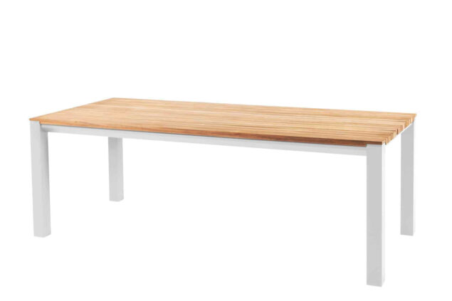 Taste by 4 Seasons Ridge tafel wit met teak blad 220 x 95 cm