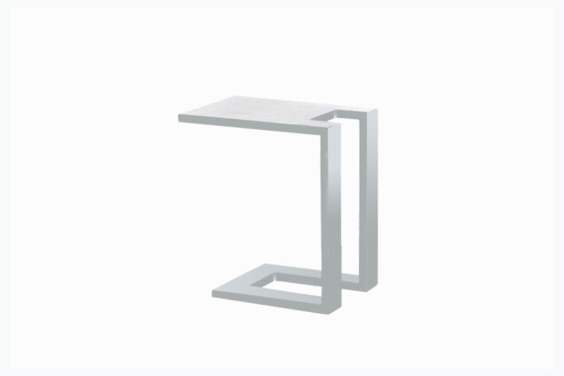 Bijzettafel Voor Buiten Wit - Weerbestendige Tuintafel Met Lattenbodem - Perfect Voor Terras En Tuin