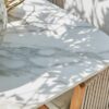 SUNS Palermo tuintafel met blad in bootvorm 320 x 116 cm wit