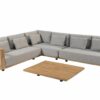 4 Seasons Outdoor eternity hoekbank teak met Metropolitan tafel