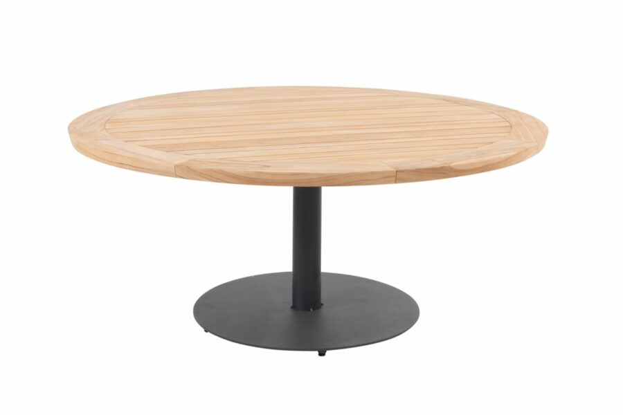Saba low dining table natural teak 160 cm H 69 with base