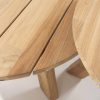 4 Seasons Outdoor set Cosmic koffietafels teak met ronde bladen Ø 65 en Ø 78 cm - detail