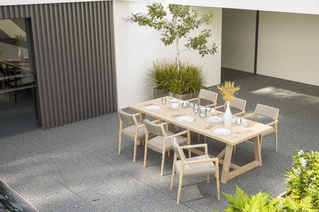 4 Seasons Outdoor Julia dining set met Noah teak tafel