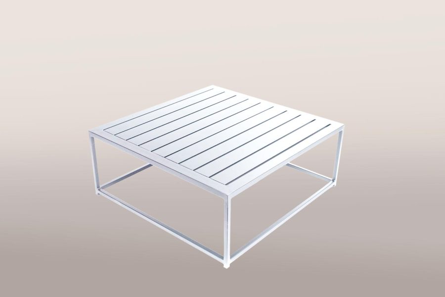 Flow Square tafel 90 x 90 cm wit