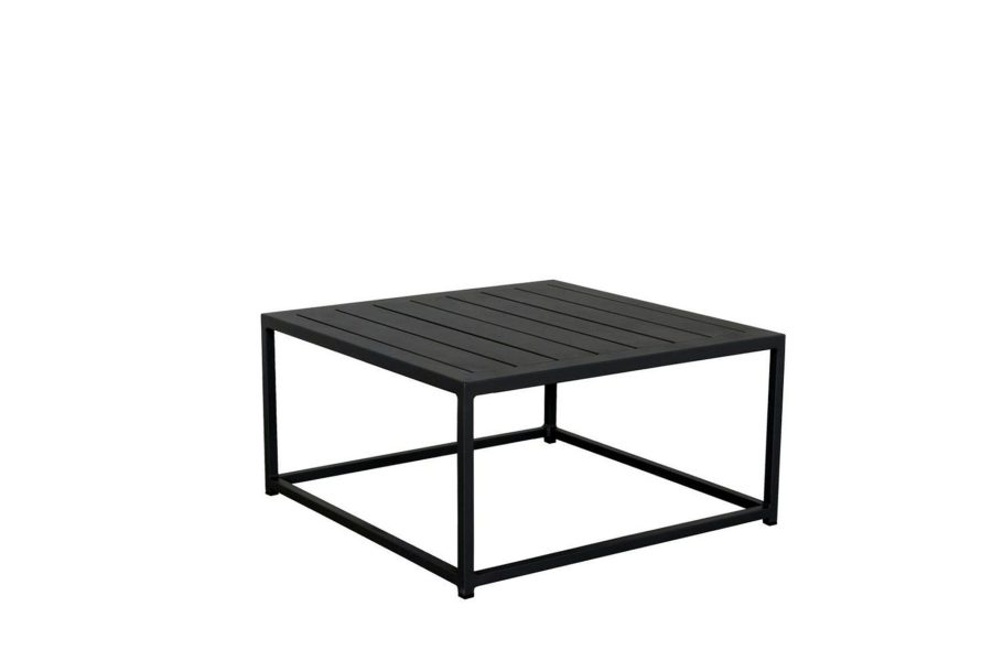 Flow Square aluminium loungetafel 70 x 70 cm zwart