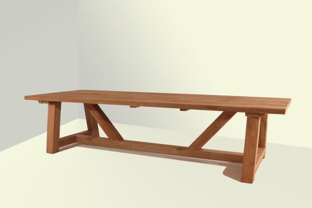 Woodcraft Solid Grove teakhouten tafel 330 x 100 cm