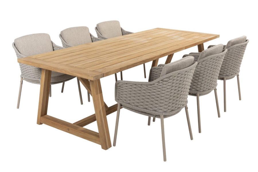 4 Seasons Outdoor Eros tuinset met Noah tafel 260 x 100 cm