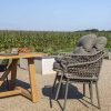 4 Seasons Outdoor Jura dining set olijfgroen met Noah tafel detail - STAPELBAAR