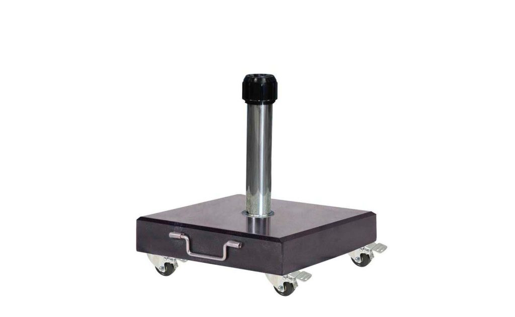 Platinum Rome - granieten parasolvoet 40 Kg met 4 wielen