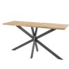 Taste by 4 Seasons Prado bar tafel antraciet met teak blad 200 x 70 cm