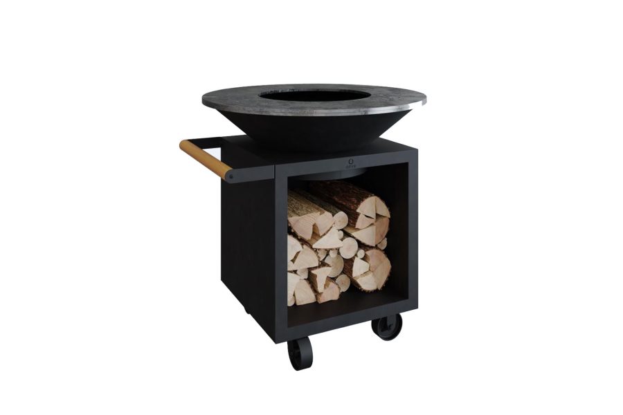 OFYR Classic Black 100 PRO+ buitenkeuken black met houtopslag