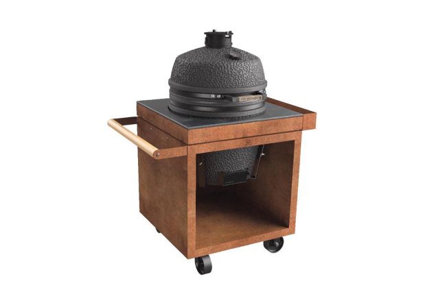 OFYR Kamado tafel Corten 75 PRO+ met keramisch blad