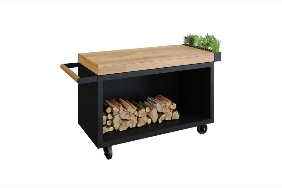 OFYR Mise en Place Table Black 135 PRO Teak Wood