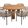 4 Seasons Outdoor Allora dining set terre met Corsica tafel Ø 160 cm