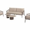 4 Seasons Outdoor Allora loungeset terre met set Sofie tafels