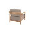 4 Seasons Outdoor Marie loungestoel naturel teak incl. 3 kussens