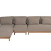 4 Seasons Outdoor Marie chaise loungebank teak met center