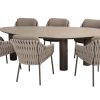 4 Seasons Outdoor Montera dining set terre met Arizona tafel met kiezelvormig blad 240 x 120 cm