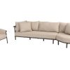4SO Ezra chaise loungebank met love island terre met Ezra loungestoel.