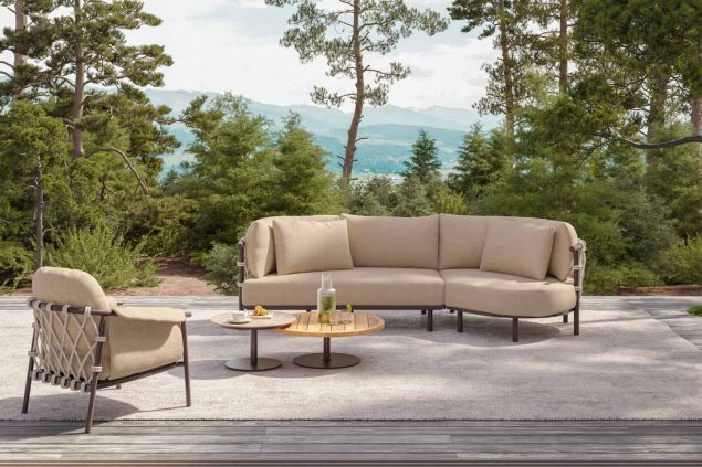 4 Seasons Outdoor Ezra loungebank terre met loungestoel