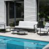 Flow Lush sofaset Graumel chalk met Vaya tafels