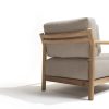 4 Seasons Outdoor Marie loungestoel naturel teak incl. 3 kussens