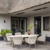 4 Seasons Outdoor Montera dining set terre met Arizona tafel met kiezelvormig blad 240 x 120 cm